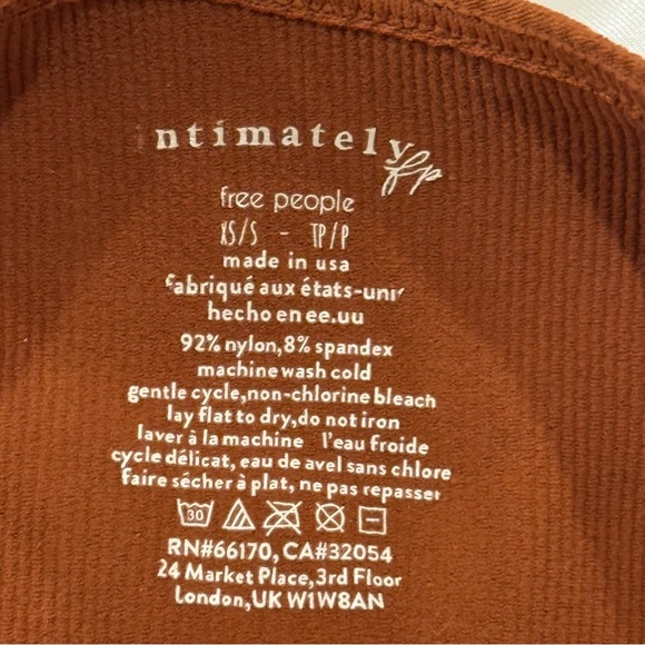 NWT Free People Intimately Ruched Front Seamless Cami Tank Top XS Brown Minimal - Picture 7 of 7